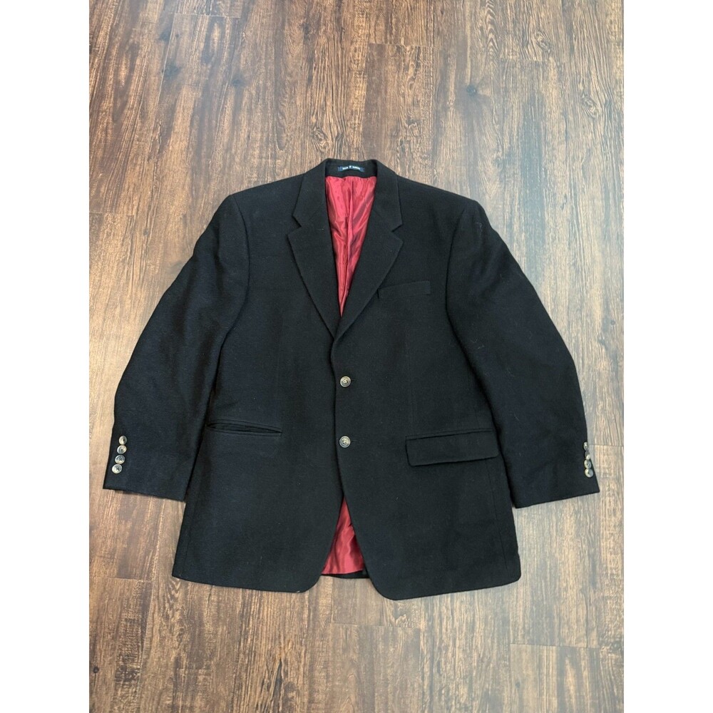 Ralph Lauren Blazer Men 42R Black Camelhair Loro Piana Italian Sport Coat Jacket